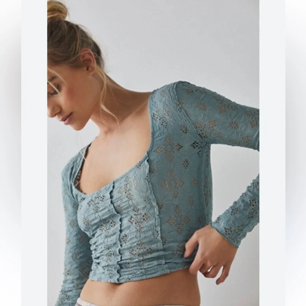 NWOT Intimately Free People Waiting For You Long Sleeve Top